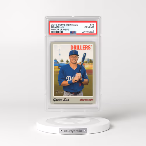 2019 Topps Heritage Minor League #74 Gavin Lux (PSA 10 GEM MINT)