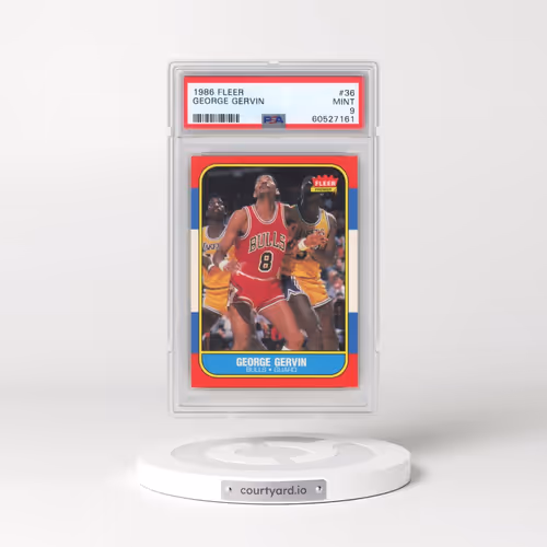 1986 Fleer #36 George Gervin (PSA 9 MINT)