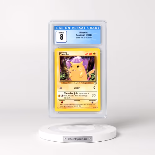 2000 Base Set 2 #87/130 Pikachu (CGC 8 NM-MT)