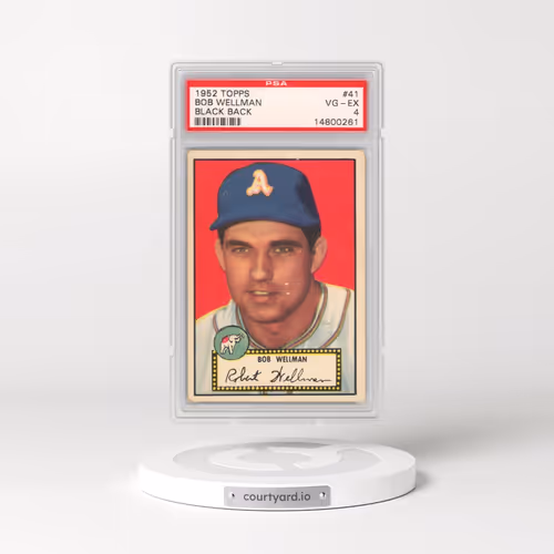 1952 Topps #41 Bob Wellman - Black Back (PSA 4 VG-EX)