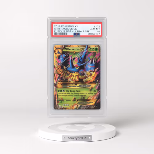 2014 Pokémon XY Furious Fists #112 M Heracross EX - Holo Ultra Rare (PSA 10 GEM MINT)