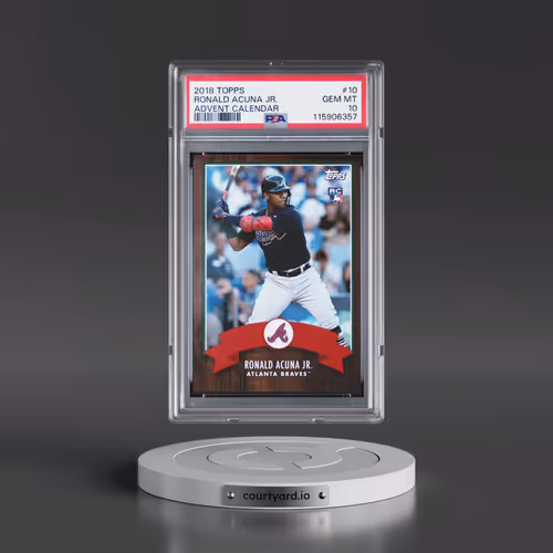 2018 Topps Advent Calendar #10 Ronald Acuna Jr. (PSA 10 GEM MINT)