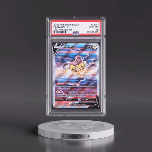 2023 Pokémon Sword and Shield Crown Zenith #GG41 Raikou V - Holo Full Art (PSA 10 GEM MINT)