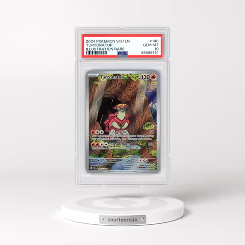 2024 Pokémon Scr EN-Stellar Crown #146 Turtonator - Illustration Rare (PSA 10 GEM MINT)