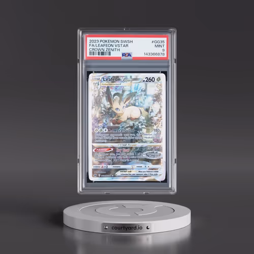 2023 Pokémon Sword and Shield Crown Zenith #GG35 Leafeon Vstar - Full Art (PSA 9 MINT)