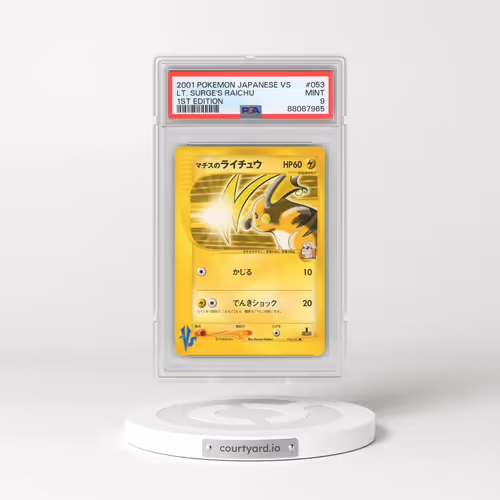 2001 Pokémon VS #053 LT. Surge's Raichu - 1st Edition (PSA 9 MINT)
