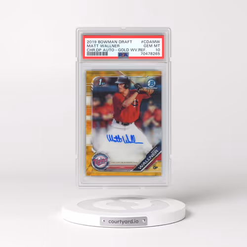 2019 Bowman Draft Chrome Draft Picks Autograph #CDAMW Matt Wallner - Gold Wave Refractor (PSA 10 GEM