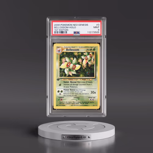2000 Pokémon Neo Genesis #3 Bellossom - 1st Edition Holo (PSA 9 MINT)