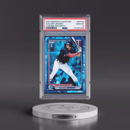 2024 Bowman Sapphire Edition Chrome Prospects #BCP43 Walker Jenkins (PSA 10 GEM MINT)