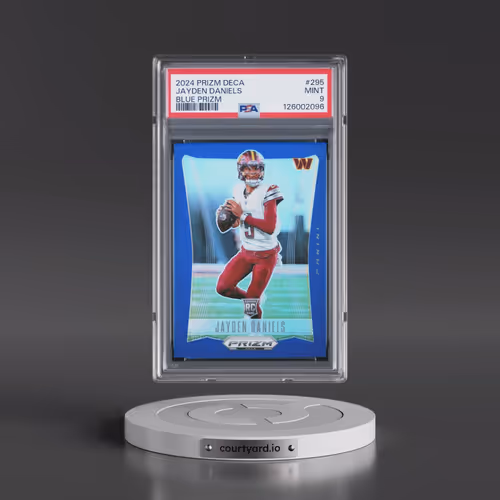 2024 Panini Prizm Deca #295 Jayden Daniels - Blue Prizm (PSA 9 MINT)