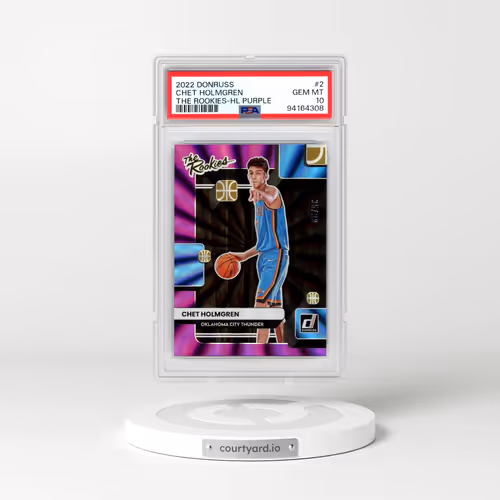 2022 Panini Donruss the Rookies #2 Chet Holmgren - Holo Laser Purple (PSA 10 GEM MINT)