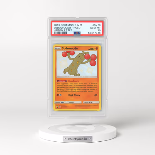 2019 Pokémon Sun & Moon Hidden Fates #SV20 Sudowoodo - Holo (PSA 10 GEM MINT)