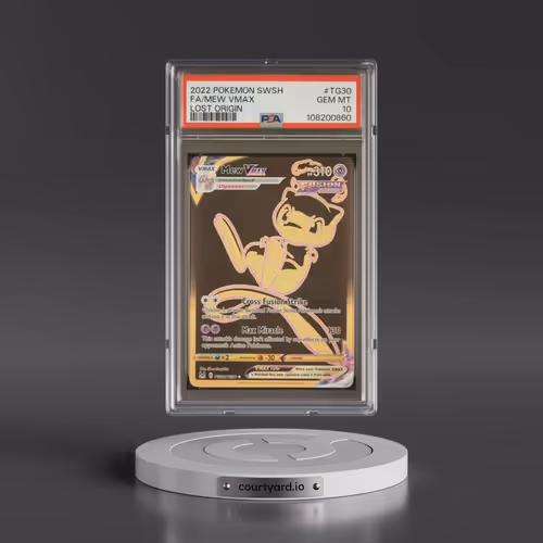 2022 Pokémon Sword & Shield Lost Origin #TG30 Mew Vmax - Full Art (PSA 10 GEM MINT)
