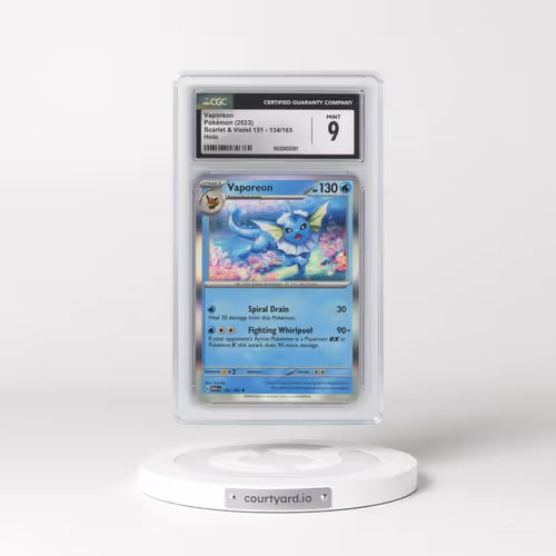 2023 Scarlet & Violet 151 - MEW EN #134/165 Vaporeon - Holo (CGC 9 MINT)