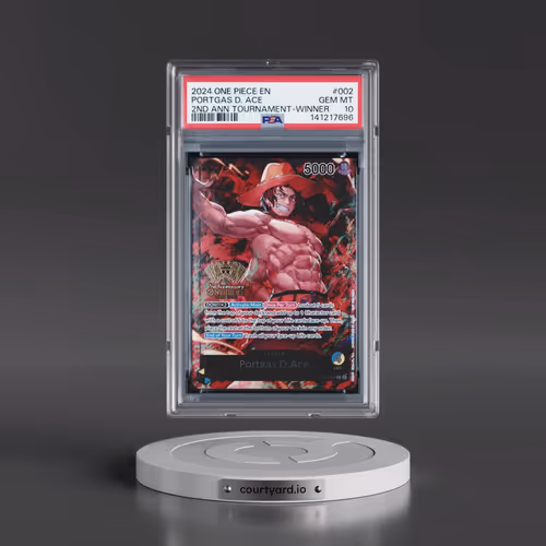 2024 One Piece Promos #002 Portgas D. Ace - 2nd Anniversary Tournament-Winner (PSA 10 GEM MINT)
