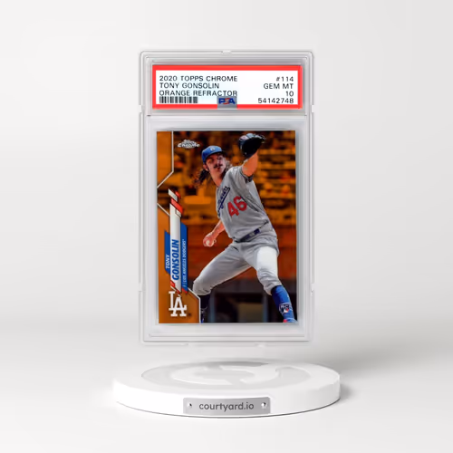 2020 Topps Chrome #114 Tony Gonsolin - Orange Refractor (PSA 10 GEM MINT)