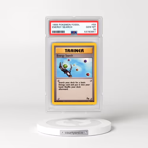 1999 Pokémon Fossil #59 Energy Search (PSA 10 GEM MINT)