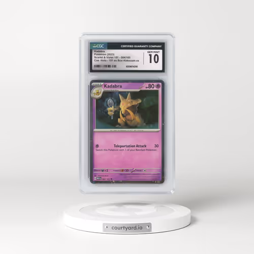 2023 Scarlet & Violet 151 - MEW EN #064/165 Kadabra - Cosmos Holo (Cos. Holo) 151 ex Box-Alakazam ex (CGC 10 GEM MINT)