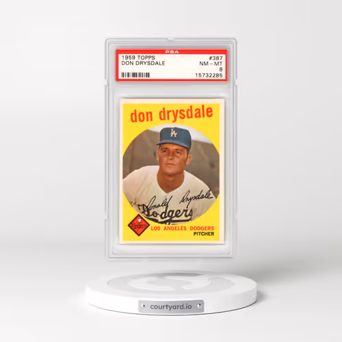 1959 Topps #387 Don Drysdale (PSA 8 NM-MT)