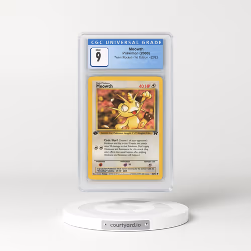 2000 Team Rocket #62/82 Meowth - 1st Edition 1st Edition (CGC 9 MINT)