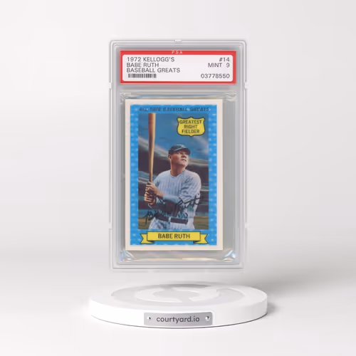 1972 Kellogg's All-Time Baseball Greats #14 Babe Ruth (PSA 9 MINT)