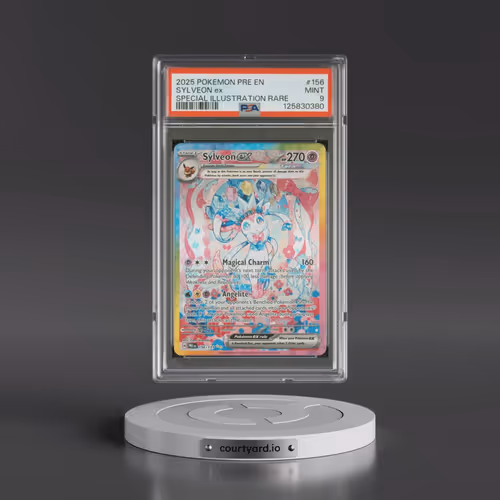 2025 Pokémon Pre EN-Prismatic Evolutions #156 Sylveon EX - Holo Special Illustration Rare (PSA 9 MIN
