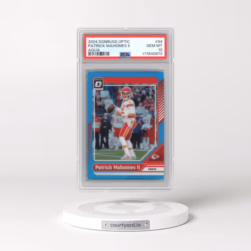 2024 Panini Donruss Optic #94 Patrick Mahomes II - Aqua (PSA 10 GEM MINT)