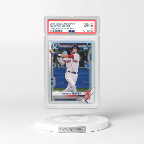 2021 Bowman Draft #BDC174 Marcelo Mayer - Chrome-Refractor (PSA 10 GEM MINT)