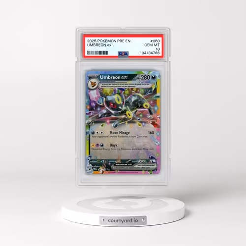 2025 Pokémon Pre EN-Prismatic Evolutions #060 Umbreon EX - Holo (PSA 10 GEM MINT)