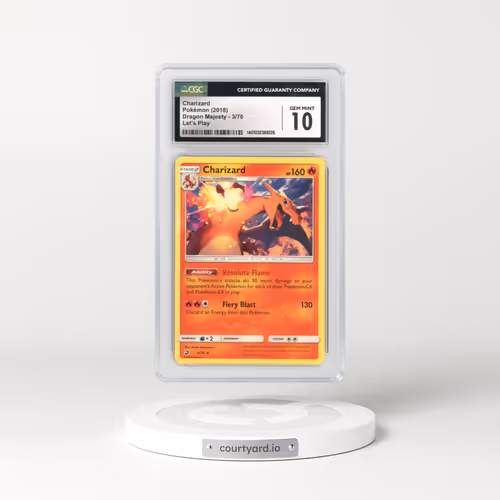 2018 Dragon Majesty #3 Charizard - (Non Holo) Let's Play (CGC 10 GEM MINT)