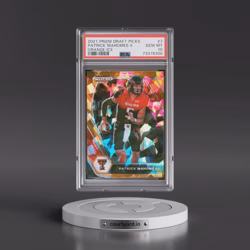 2021 Panini Prizm Draft Picks #7 Patrick Mahomes II - Orange Ice (PSA 10 GEM MINT)