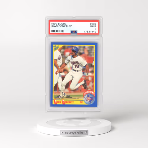 1990 Score #637 Juan Gonzalez (PSA 9 MINT)