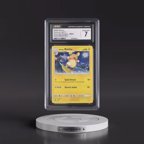 2016 Black Star Promos - Sun & Moon #SM65 Alolan Raichu - Alolan Raichu Box (Cosmos Holo) (CGC 7 NM)