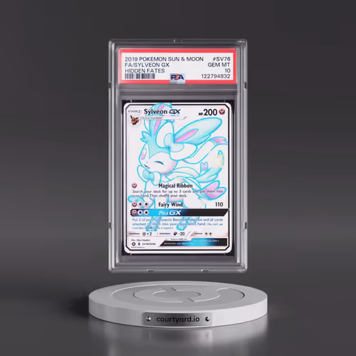 2019 Pokémon Sun & Moon Hidden Fates #SV76 Sylveon GX - Holo Full Art (PSA 10 GEM MINT)