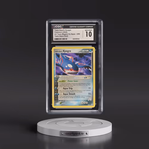 2004 EX Team Magma Vs Team Aqua #3/95 Team Aqua's Kyogre - Team Aqua Deck (Non-Holo) (CGC 10 GEM MIN