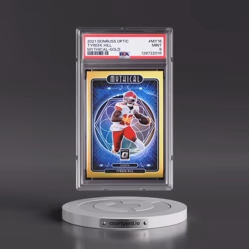 2021 Panini Donruss Optic Mythical #MY16 Tyreek Hill - Gold (PSA 9 MINT)