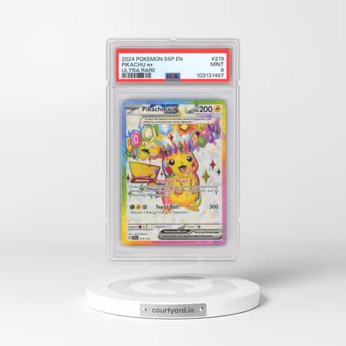 2024 Pokémon Ssp EN-Surging Sparks #219 Pikachu EX - Holo Ultra Rare (PSA 9 MINT)