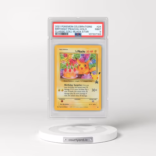 2021 Pokémon Celebrations Classic Collection #24 Birthday Pikachu - Holo (PSA 9 MINT)