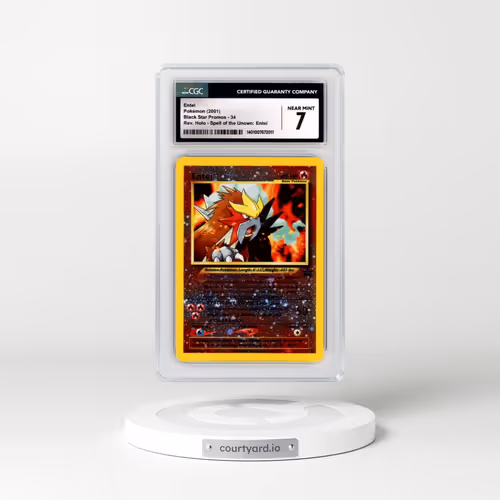 1999 Black Star Promos #34 Entei - Rev. Holo Spell of the Unown: Entei (CGC 7 NM)
