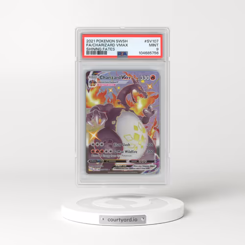 2021 Pokémon Sword & Shield Shining Fates #SV107 Charizard Vmax - Full Art (PSA 9 MINT)