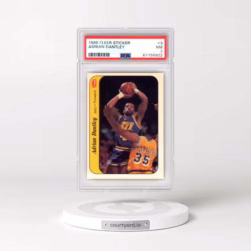 1986 Fleer Sticker #3 Adrian Dantley (PSA 7 NM)