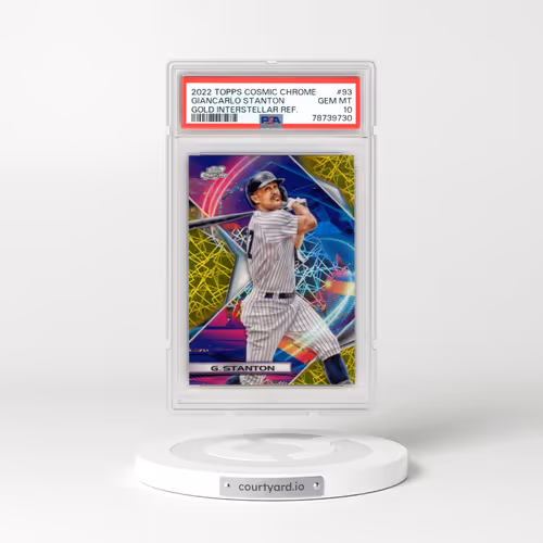 2022 Topps Cosmic Chrome #93 Giancarlo Stanton - Gold Interstellar Refractor (PSA 10 GEM MINT)