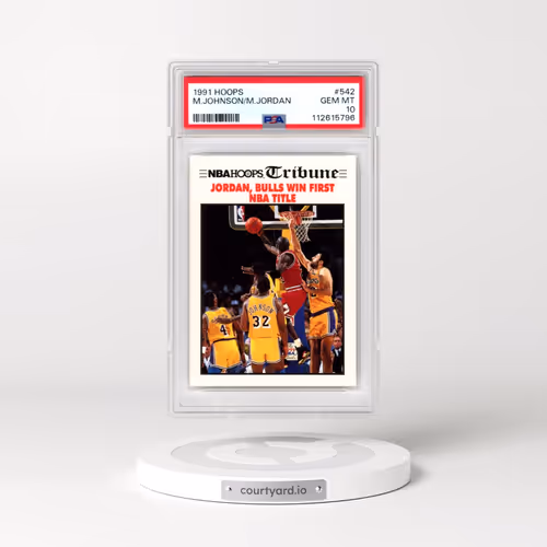 1991 Hoops #542 Magic Johnson/Michael Jordan (PSA 10 GEM MINT)