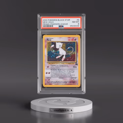 2000 Pokémon Promo Black Star #9 Mew - Holo Pokemon League (PSA 8 NM-MT)