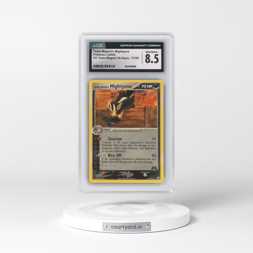 2004 EX Team Magma Vs Team Aqua #21/95 Team Magma's Mightyena (CGC 8.5 NM-MT+)