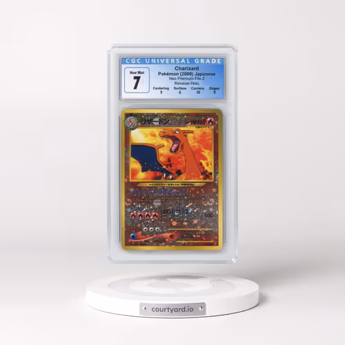 2000 Neo Premium File 2 Charizard - Reverse Holo (No Rarity) (CGC 7 NM)