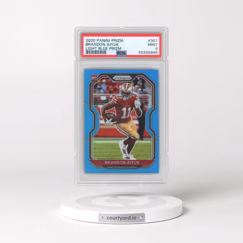 2020 Panini Prizm #301 Brandon Aiyuk - Light Blue Prizm (PSA 9 MINT)