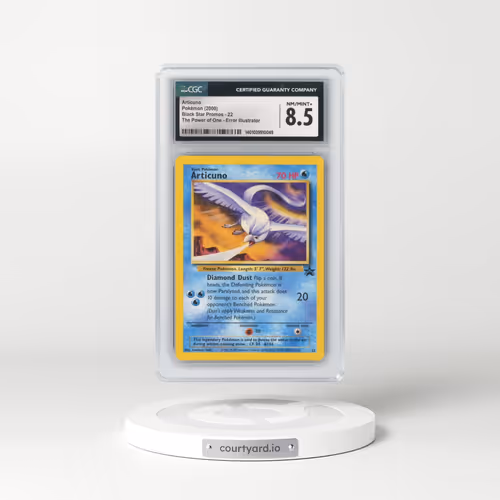 1999 Black Star Promos #22 Articuno - The Power of One Error Illustrator - Aoki (CGC 8.5 NM-MT+)
