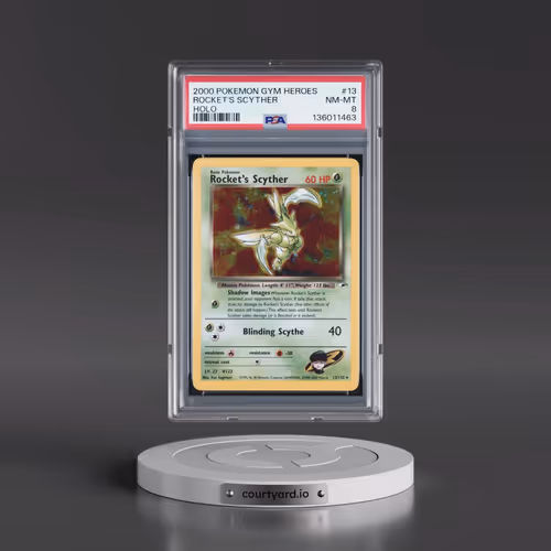 2000 Pokémon Gym Heroes #13 Rocket's Scyther - Holo (PSA 8 NM-MT)