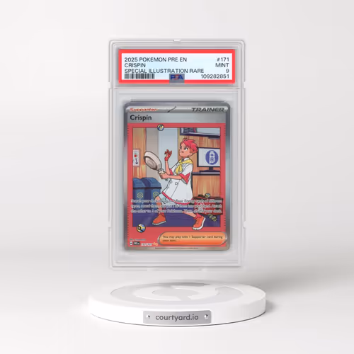 2025 Pokémon Pre EN-Prismatic Evolutions #171 Crispin - Special Illustration Rare (PSA 9 MINT)